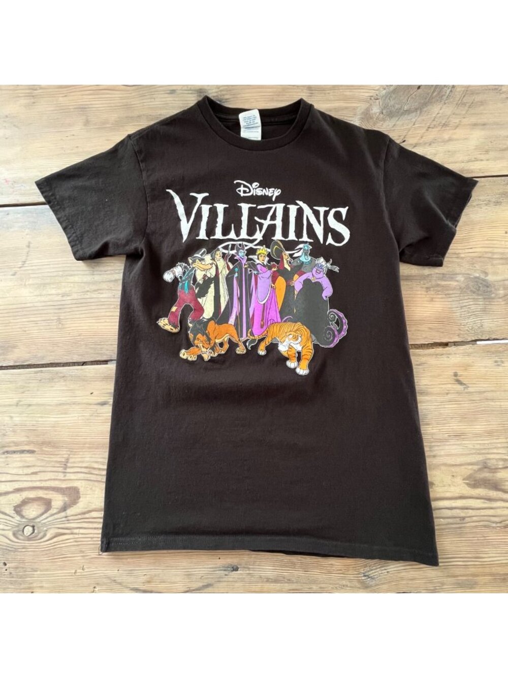 Disney Villians Delta Pro-Weight T-Shirt Size S Black 100% Cotton